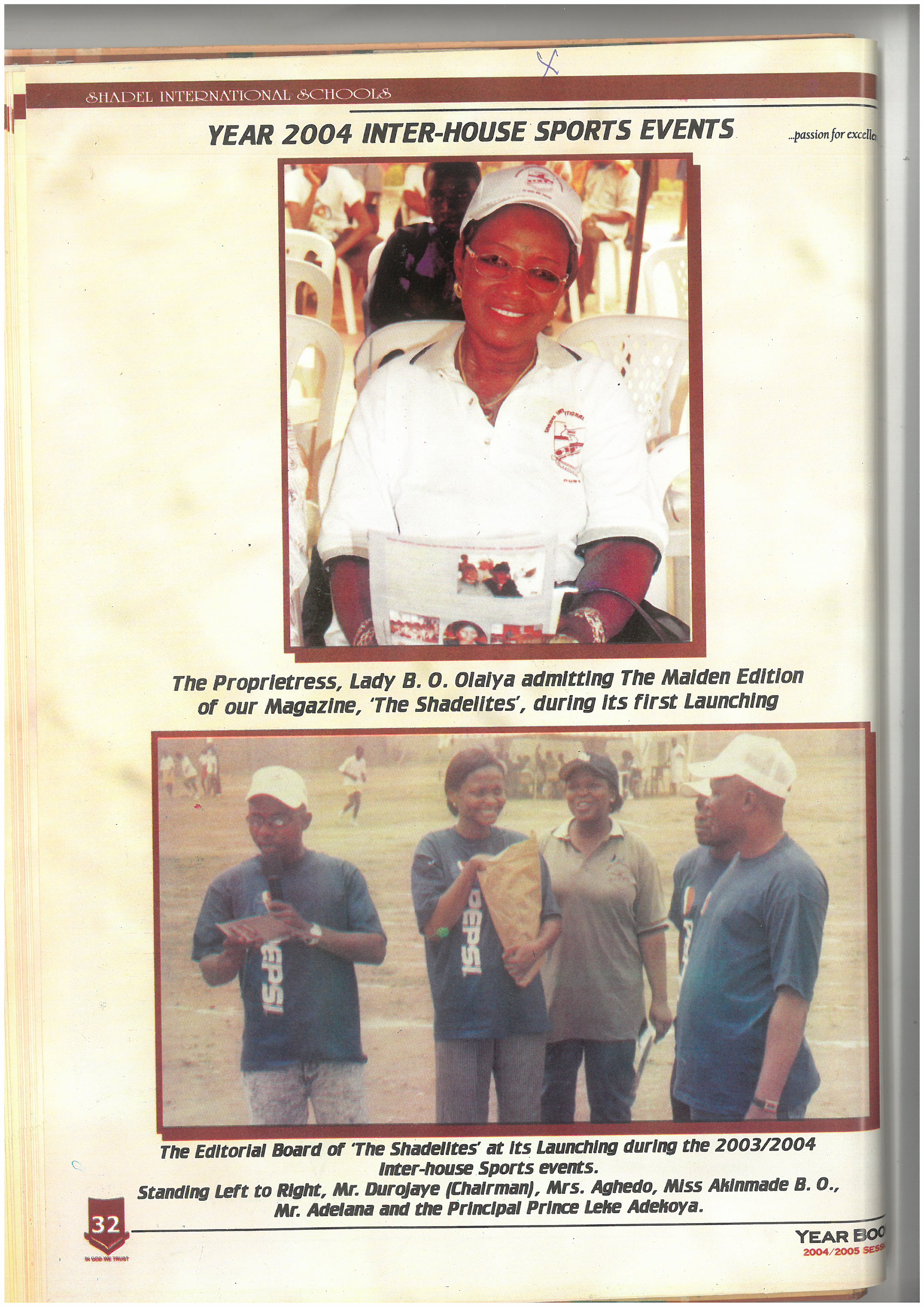 Inter-House Sports — staff at the high table