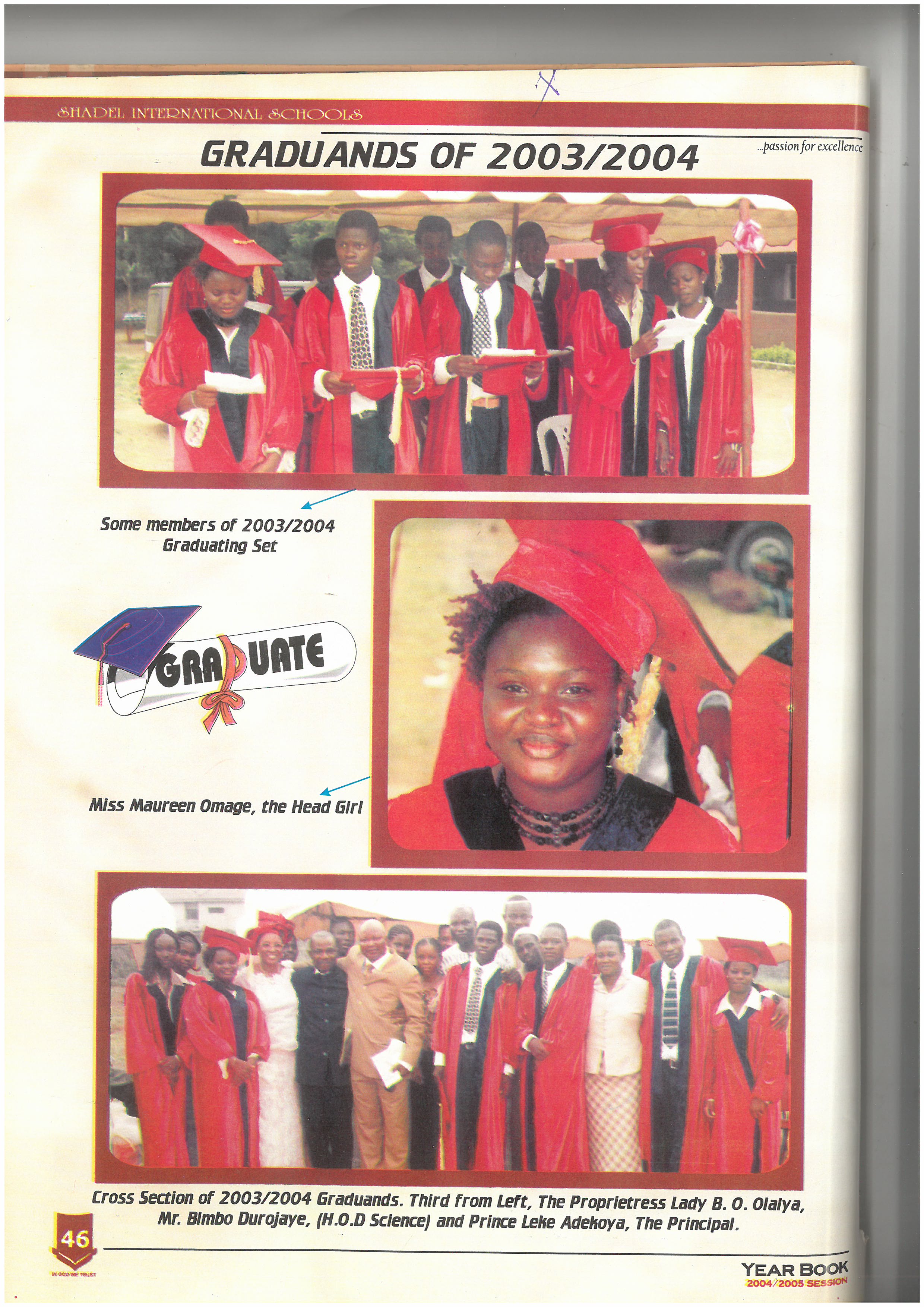 Graduands of 2003/2004
