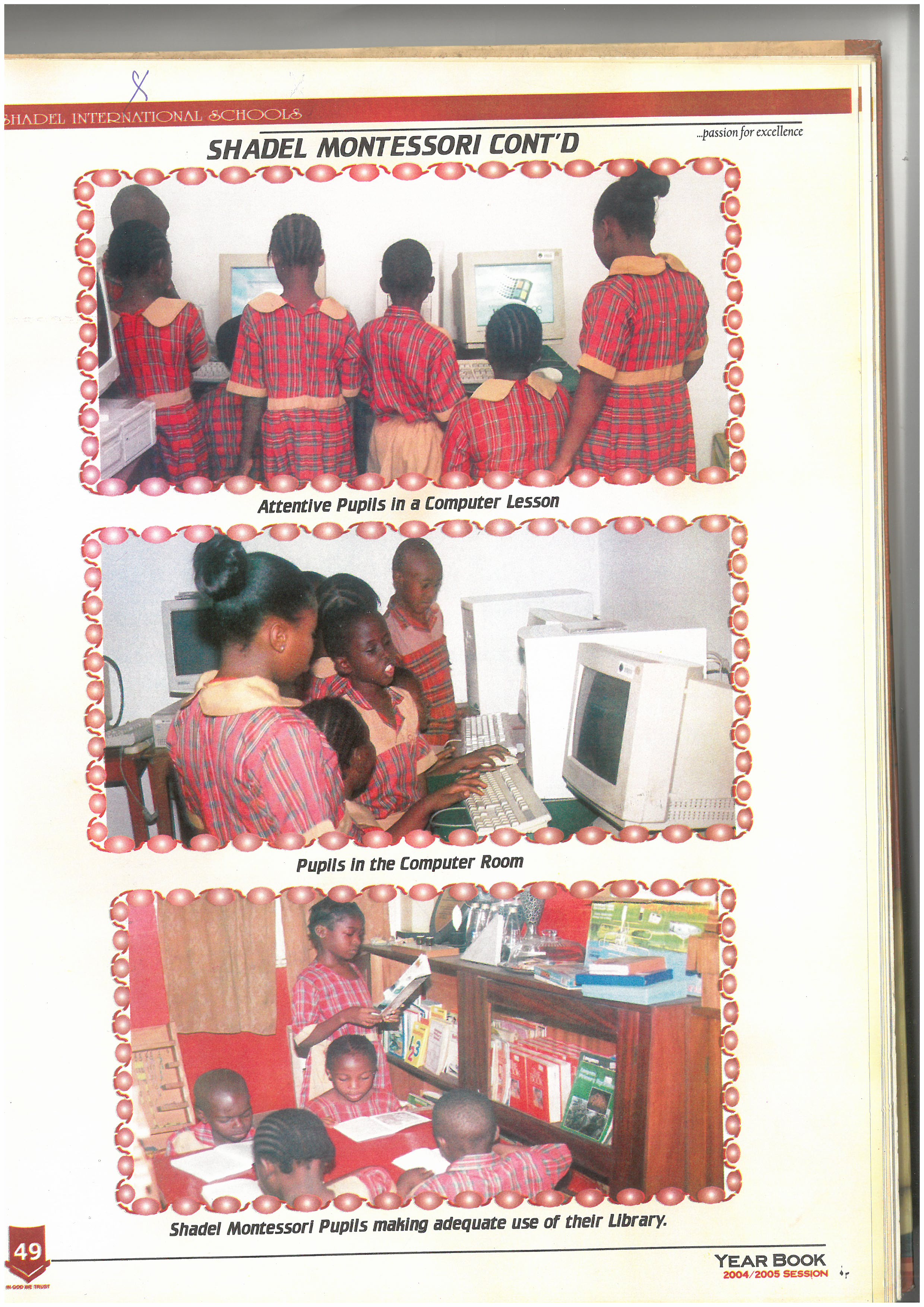 Attentive pupils in a computer lesson
