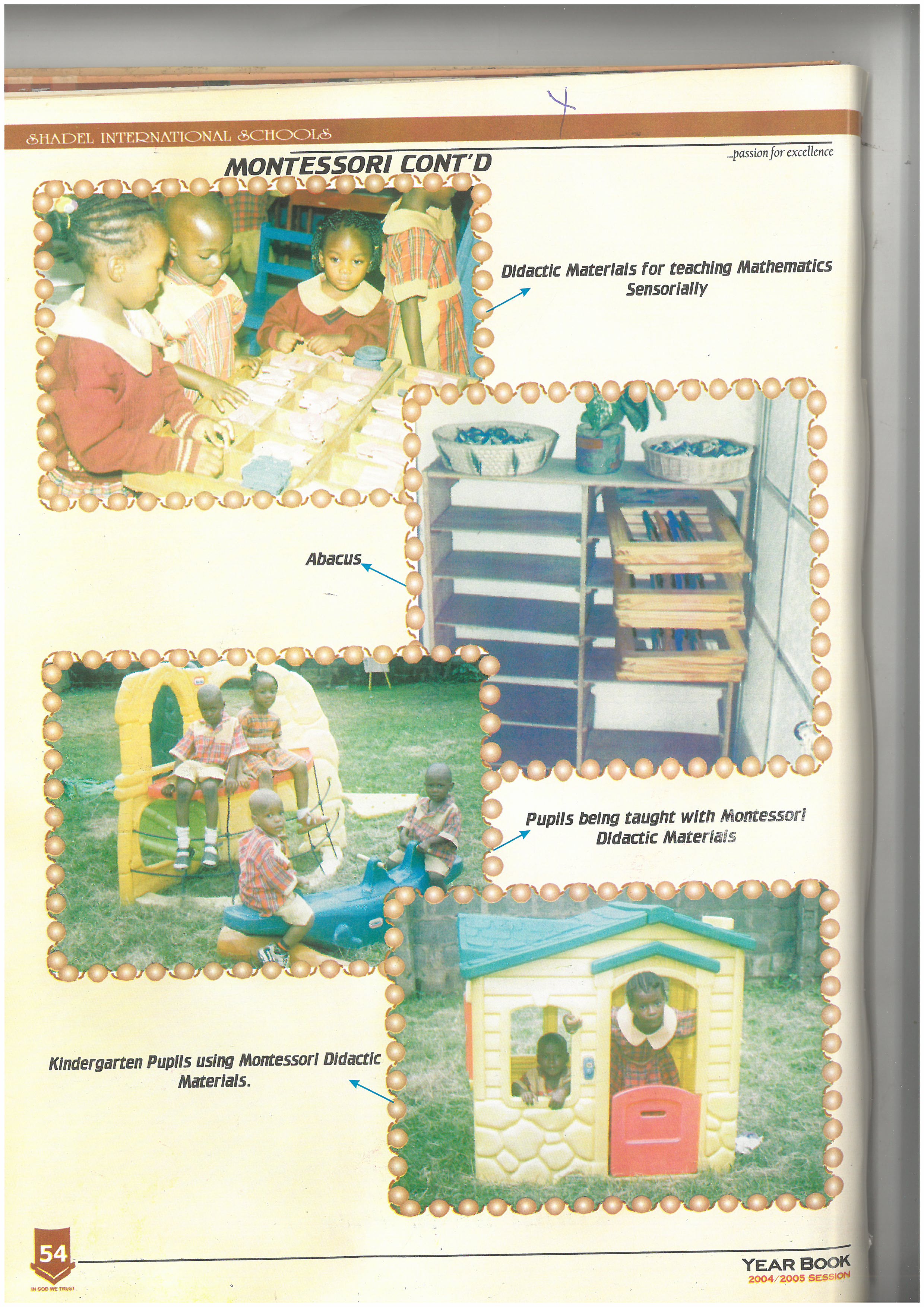 Pupils working with Montessori materials