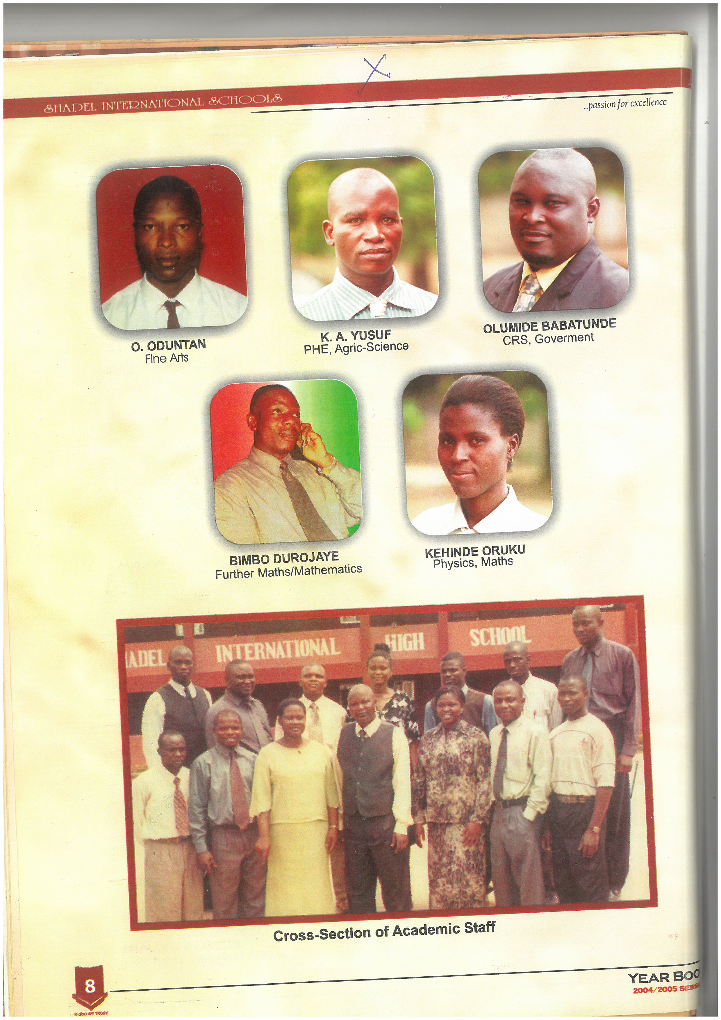 Cross-section of academic staff